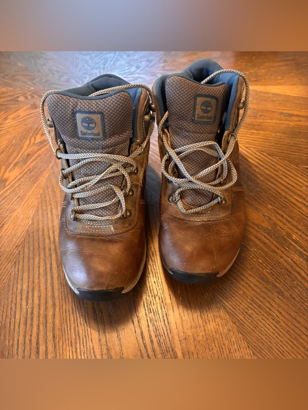 Timberland Waterproof Hiking Boots Womens 8.5 Brown Leather Trail Outdoor - Picture 2 of 5